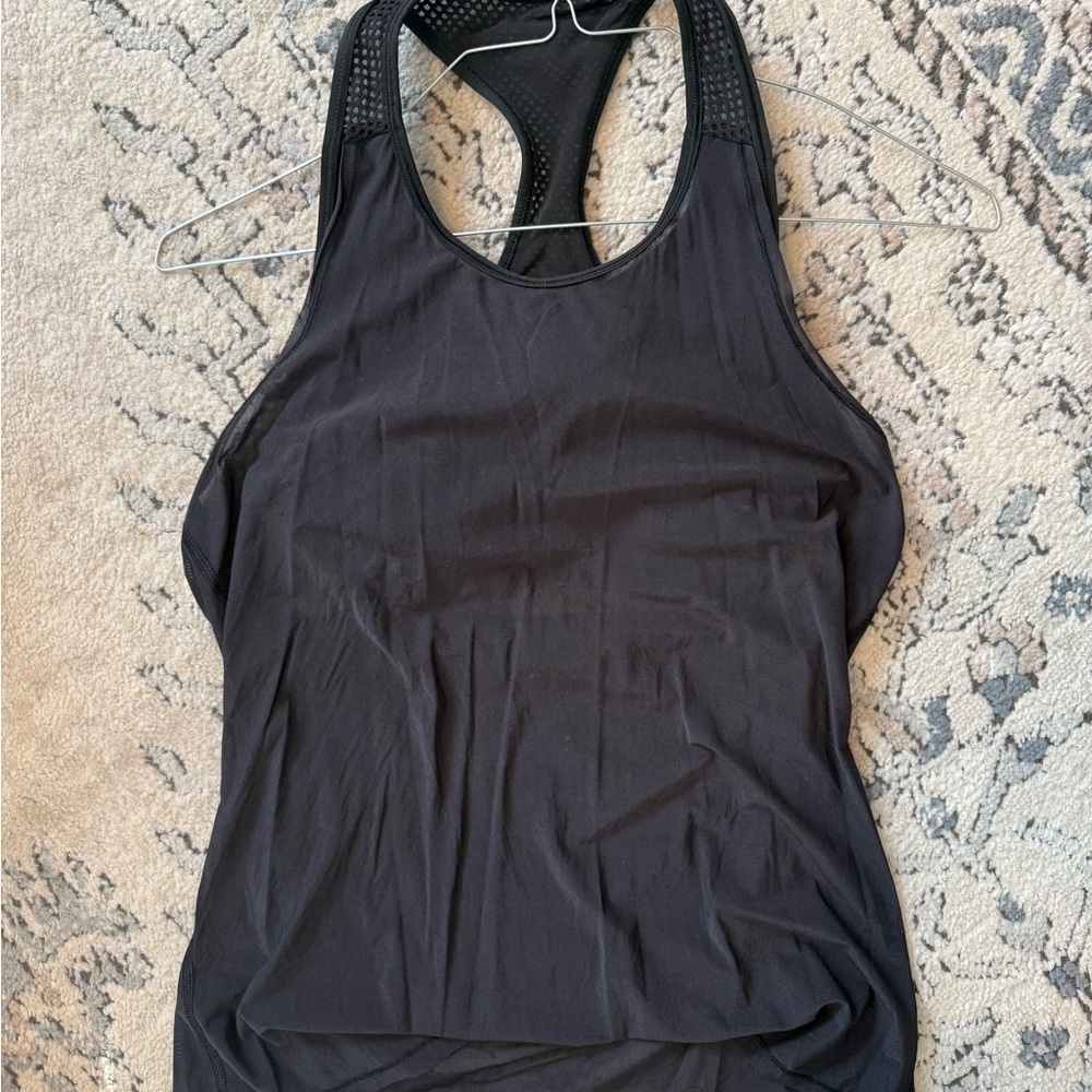 Lululemon Sheer Black Racerback Tank Top
